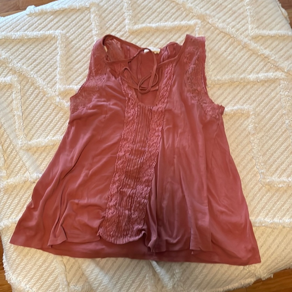 Anthropologie swing top - mauve/rose color